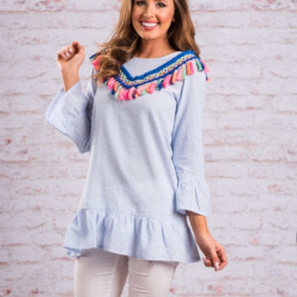 Colorful tassel tunic